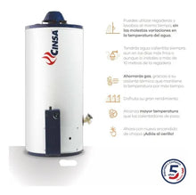 Cargar imagen en el visor de la galería, BOILER DEPOSITO MARCA CINSA MODELO CL-151 15 GALONES (59 LITROS)