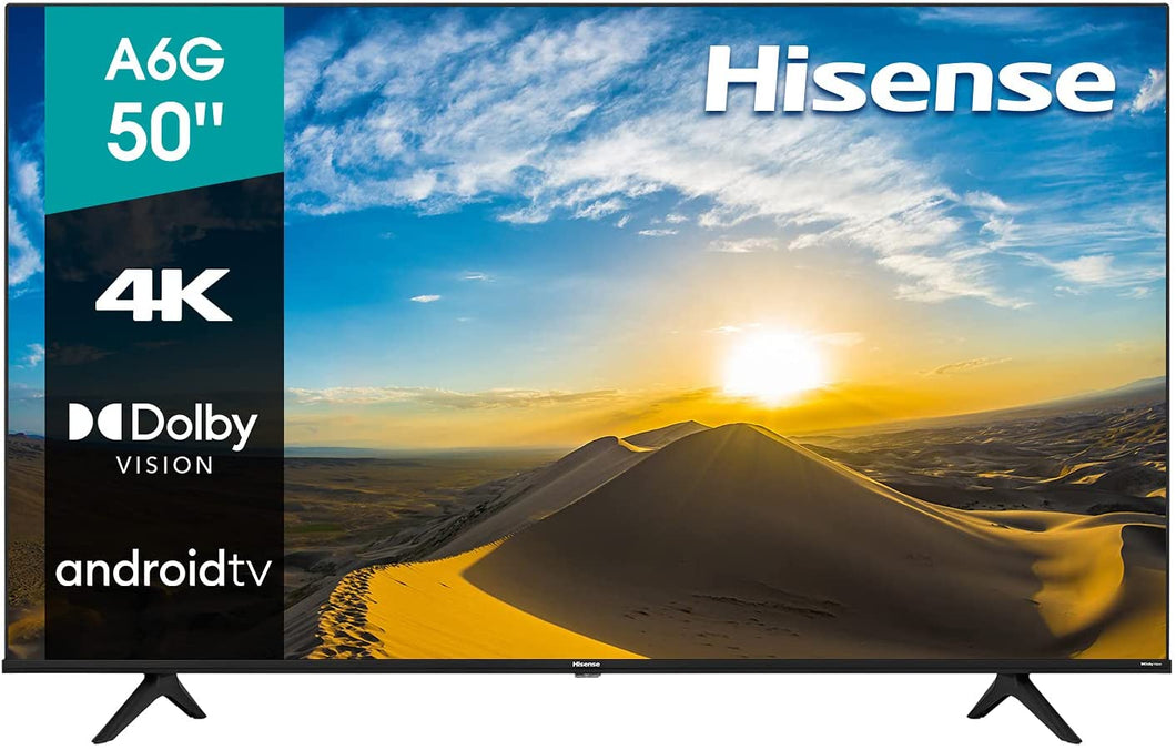 TELEVISOR MARCA HISENSE DE 50 PULGADAS MODELO 50A6G 4K SMART ANDROID