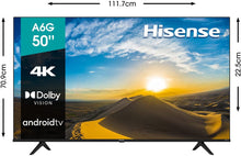 Cargar imagen en el visor de la galería, TELEVISOR MARCA HISENSE DE 50 PULGADAS MODELO 50A6G 4K SMART ANDROID
