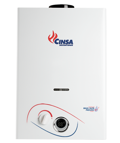BOILER INSTANTANEO MARCA CINSA MODELO CIN-06 BAS 6 LITROS C/DISPLAY